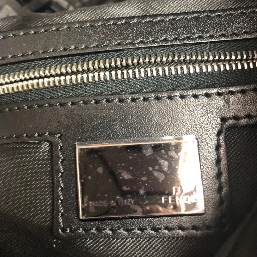 FENDI Authentic Black Zuchinno Canvas Baguette - Picture 10 of 16